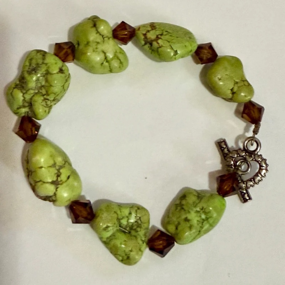Green Howlite Chunky Bracelet